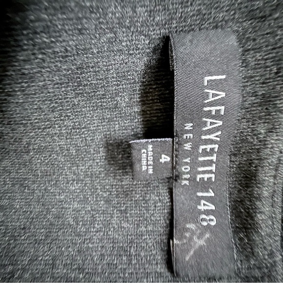 Lafayette 148 Black Sheath Dress Cap Sleeve Stretch Career Size 4 - Picture 6 of 10